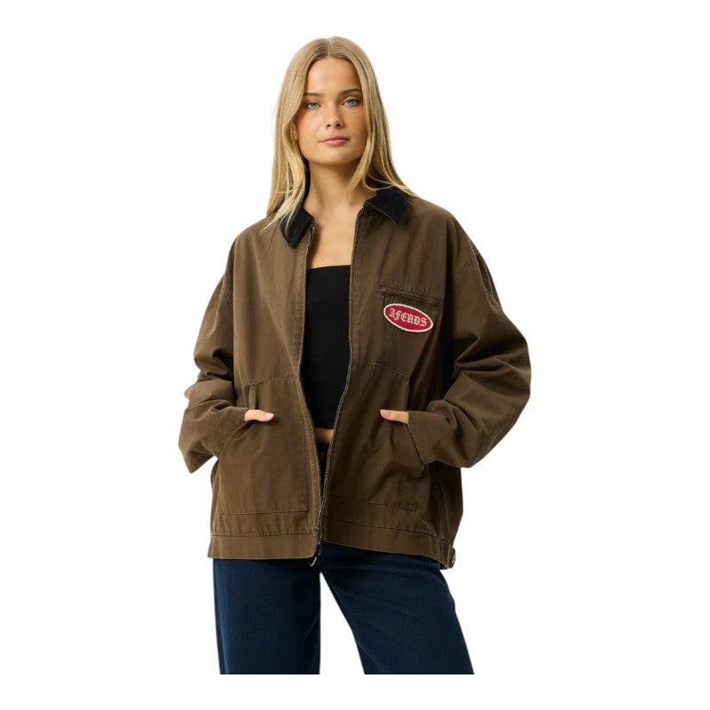 Afends Casino Oracle V.2 Workwear Jacket - Washed Coffee