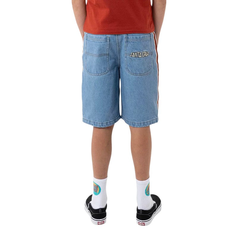 Santa Cruz Youth Fisheye Jean Short - Mid Blue