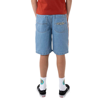 Santa Cruz Youth Fisheye Jean Short - Mid Blue