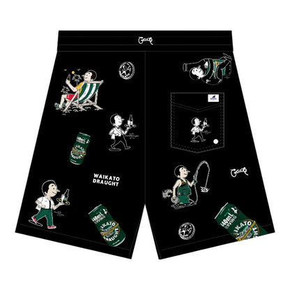 Crate X Willie The Waiter Party Shorts - Black