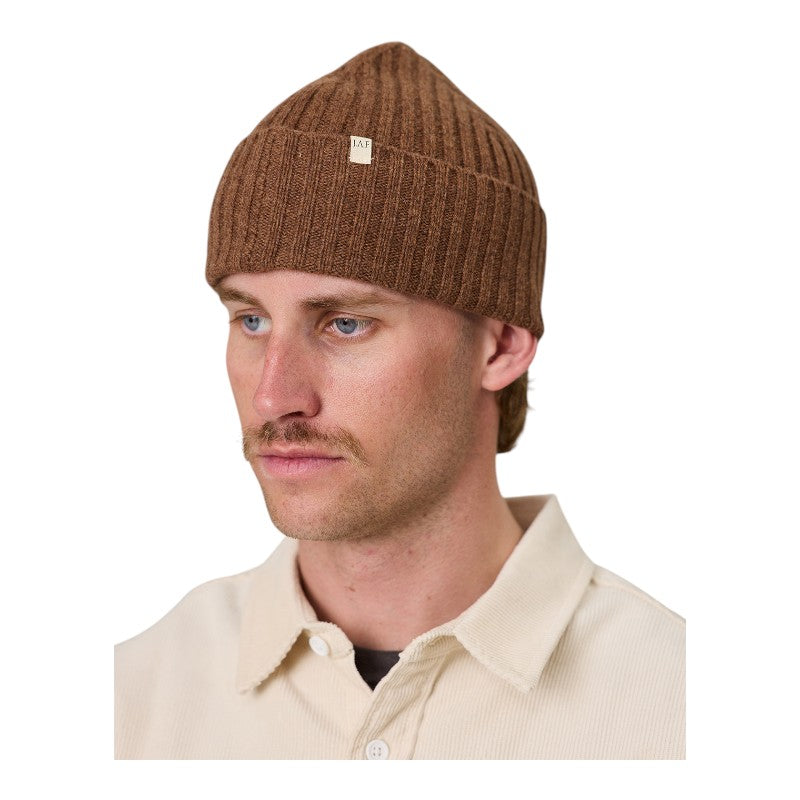 J.A.F Merino Skipper Beanie - Timber