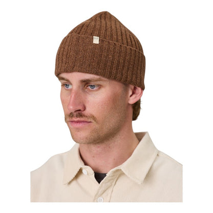 J.A.F Merino Skipper Beanie - Timber