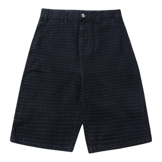 Butter Big Grid Denim Shots - Overdyed Black