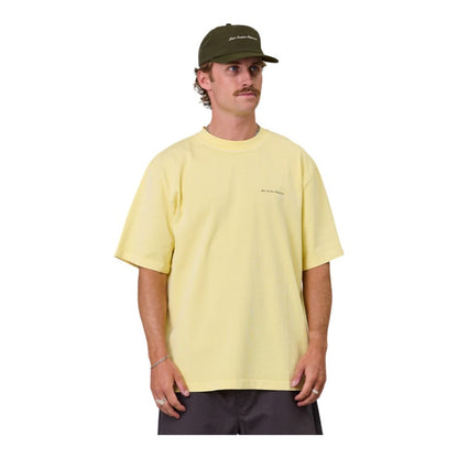 J.A.F Script Heavy Shore Tee - Dawn Yellow