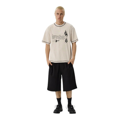 Afends Yang Heavyweight Tee - Moonbeam