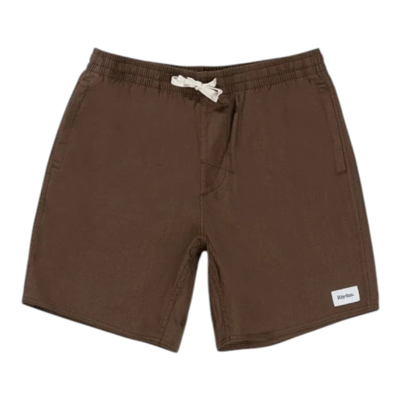 Rhythm Classic Linen Jam Shorts - Chocolate