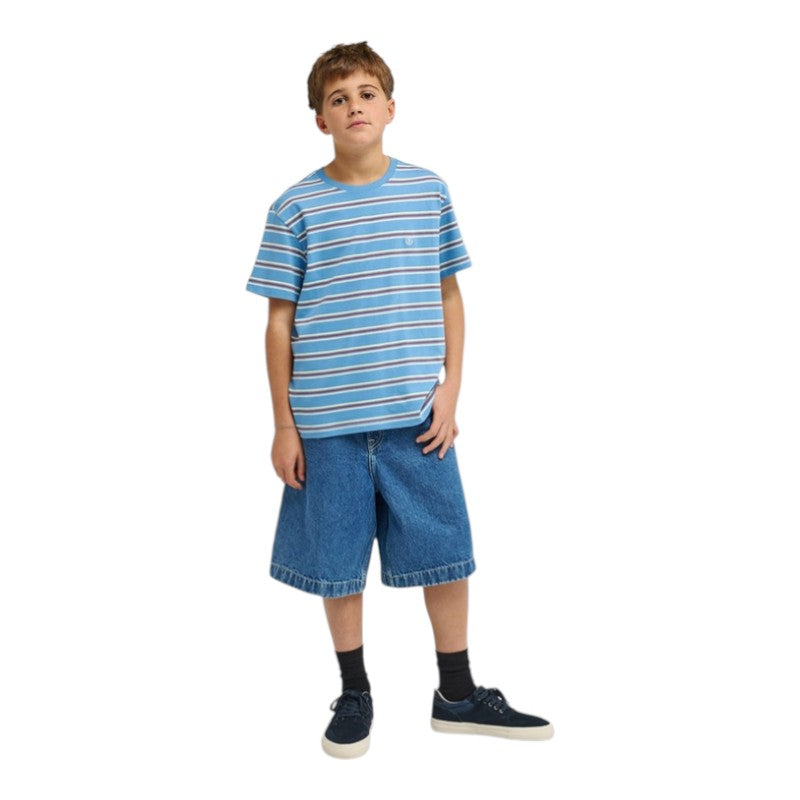Element Youth Icon Embroidery Tee - Washed Stripes Rivera
