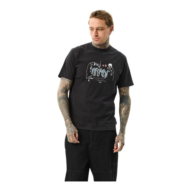 Afends Torched Retro Tee - Stone Black
