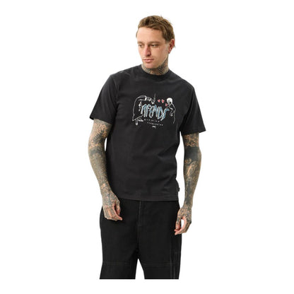 Afends Torched Retro Tee - Stone Black