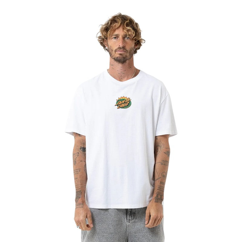 Santa Cruz Kendall End Of The Dot Centre Tee - White