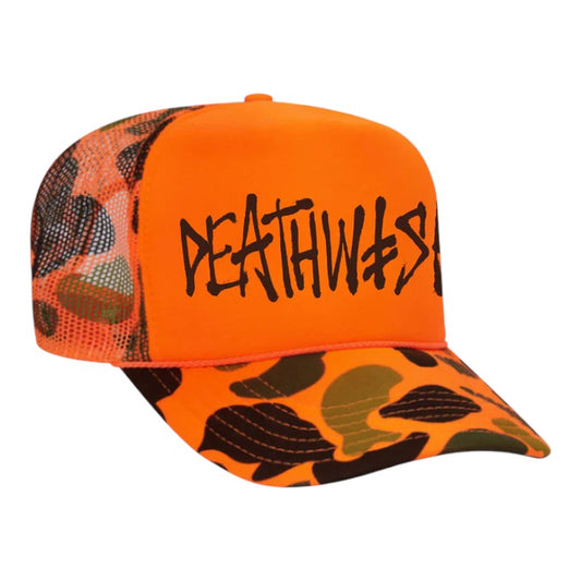 Deathwish OG Deathspray Camo Trucker - Orange