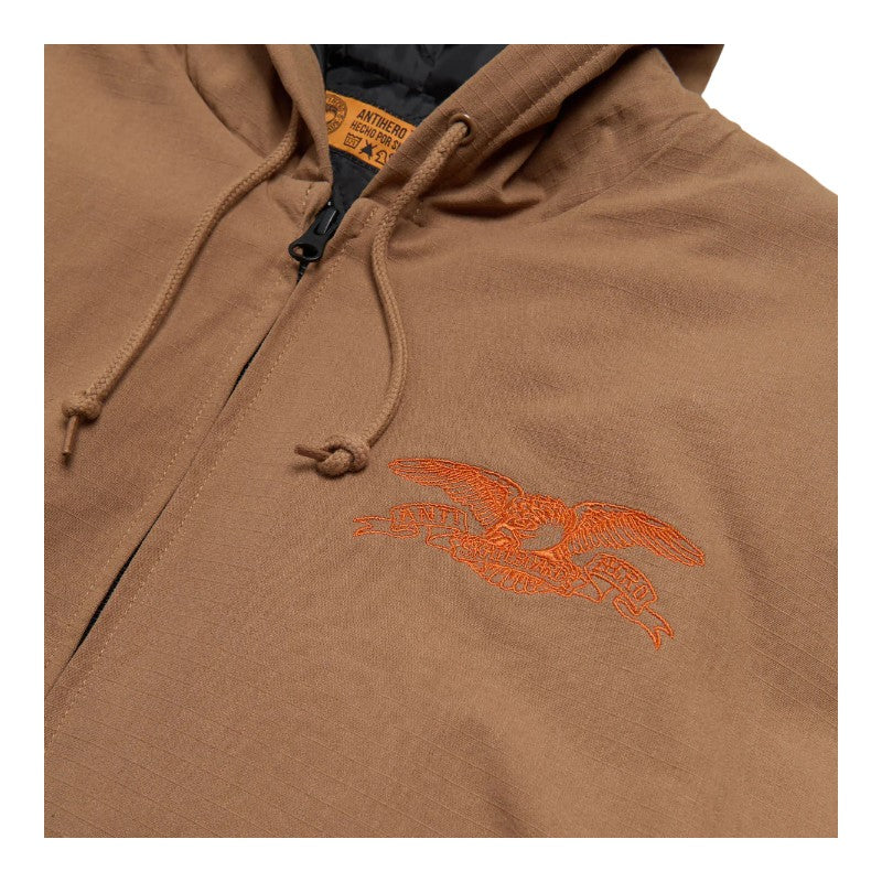 Antihero Basic Eagle Ripstop Jacket - Brown