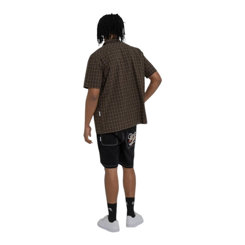 Crate x Popeye Plaid S/S Shirt - Brown/White