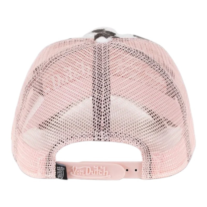 Von Dutch Animal Print Trucker - Baby Pink