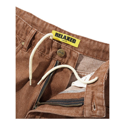 Butter Relaxed Denim Jeans - Distressed Brown