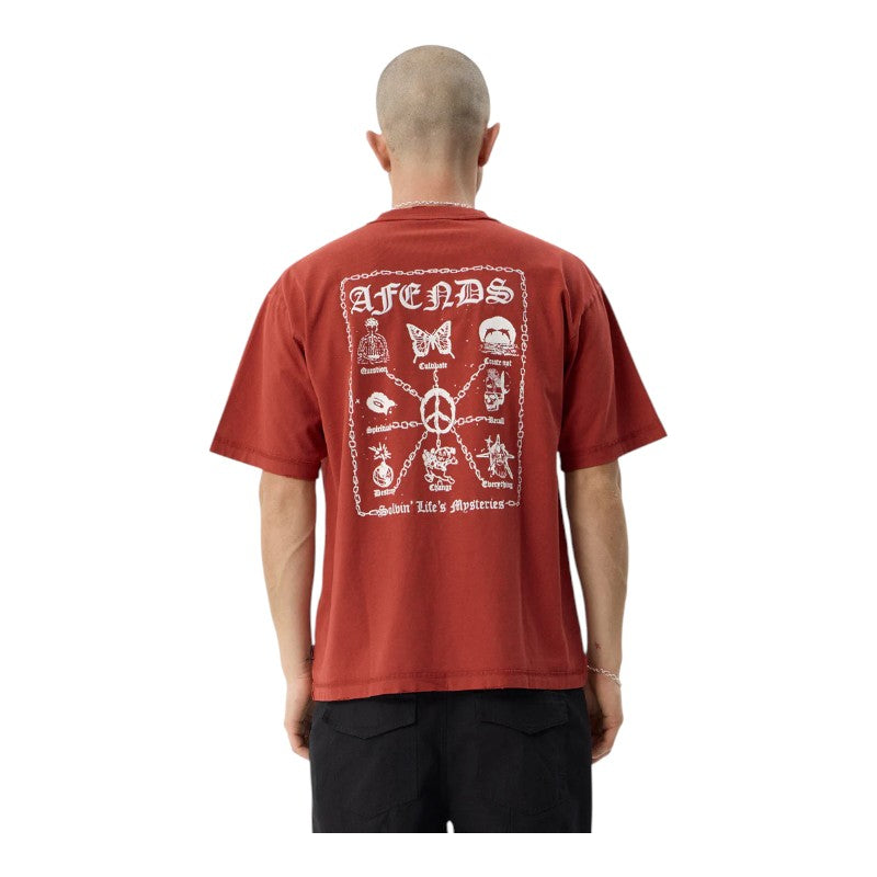 Afends Spiritual Heavyweight Boxy Tee - Vintage Ketchup
