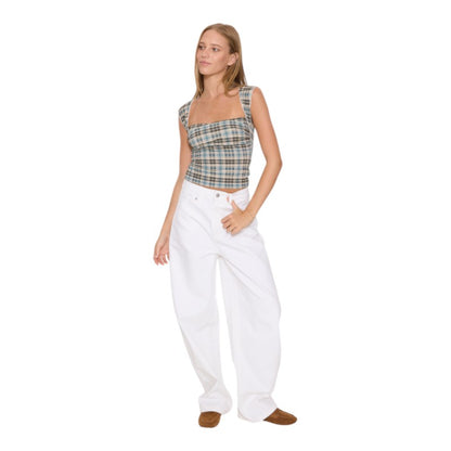 Thrills Sloane High Rise Barrel Jean - Whiteout