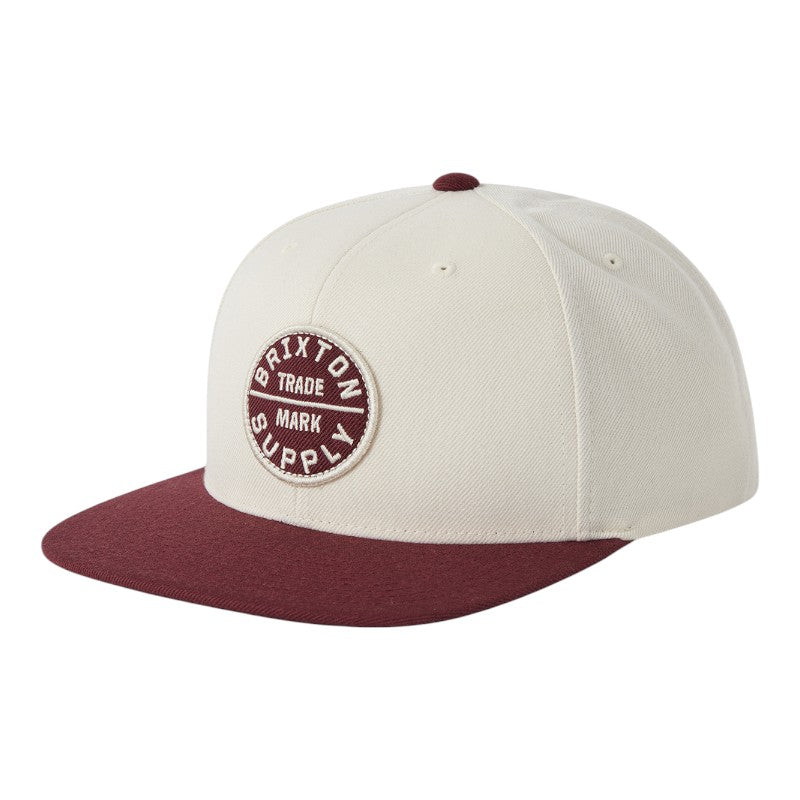 Brixton Oath III Snapback - White/Dark Brick