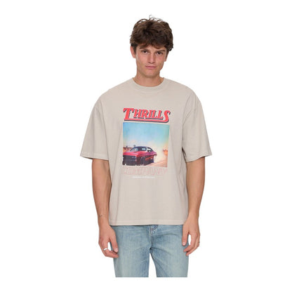 Thrills Skerrt Oversized Crop Tee - Oatmeal