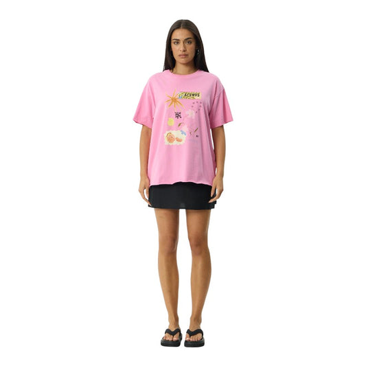 Afends Amalfi Oversized Tee - Pink