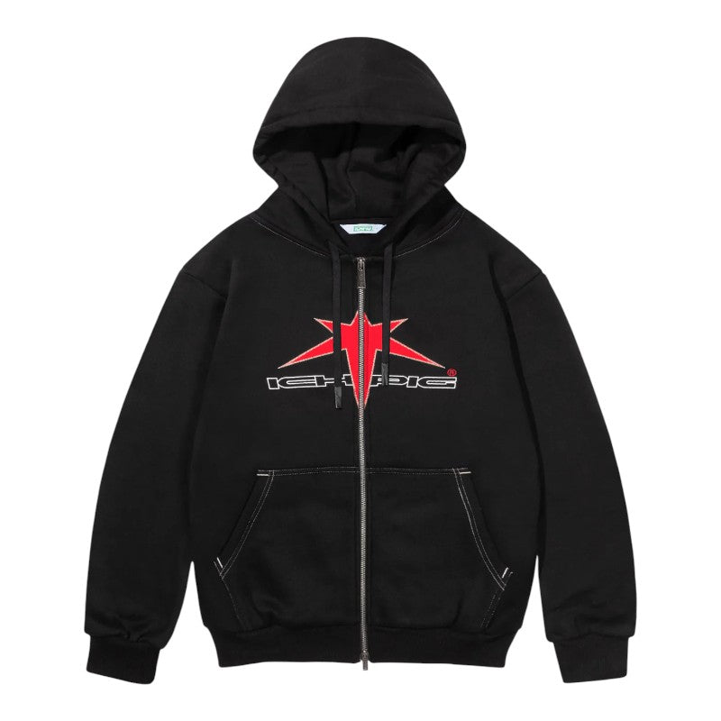 ICHPIG Allstar Zip Up Hood - Black