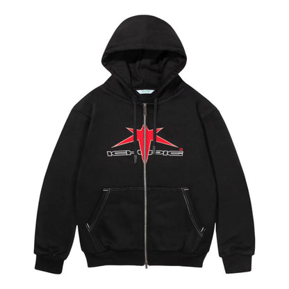 ICHPIG Allstar Zip Up Hood - Black
