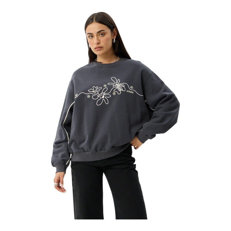 Afends Locket Crew - Charcoal