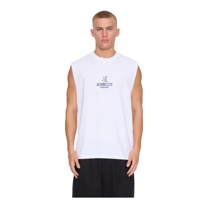 Thrills Risen Merch Muscle Singlet - White