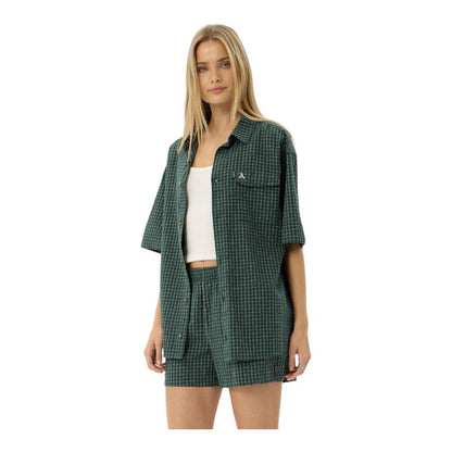 Afends Reverb Shirt - Pine Check