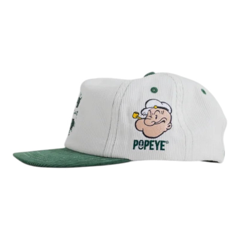 Crate X Popeye Cord Snapback - White