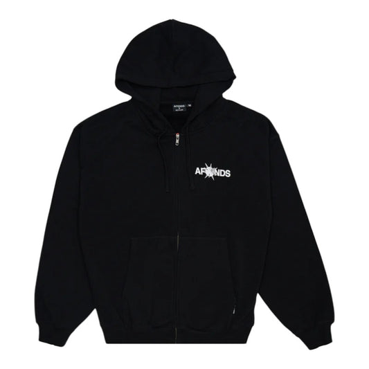 Afends Spiked Zip Hood - Black
